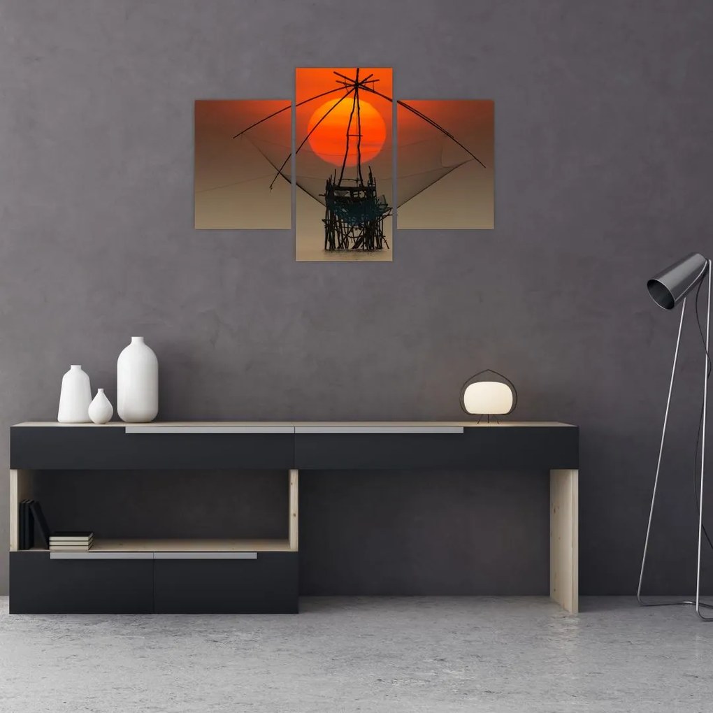 Tablou - Răsărit, Lacul Pakpra (90x60 cm)