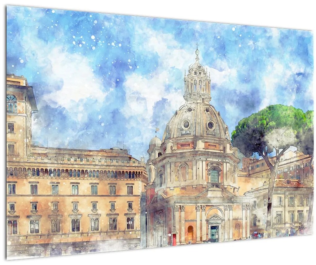 Tablou - Biserica Santa Maria di Loreto, Roma, Italia (90x60 cm)