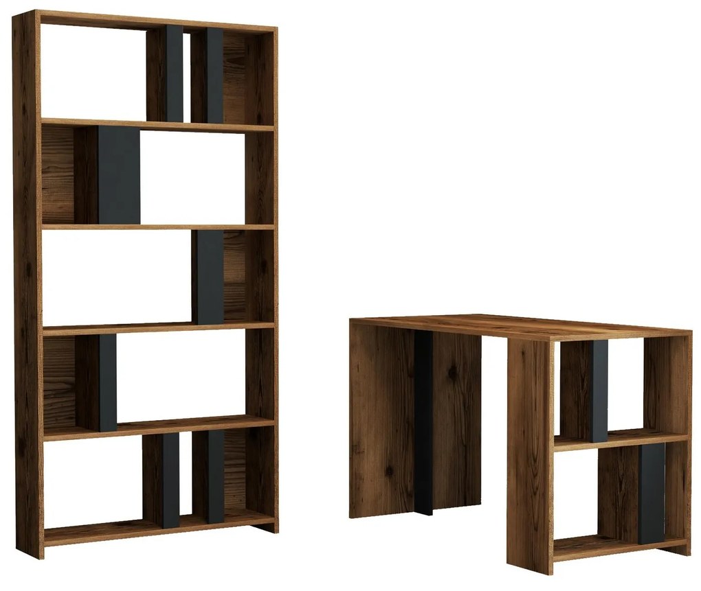 Masă PC cu raft Limba (Nuc + antracit). 1088393