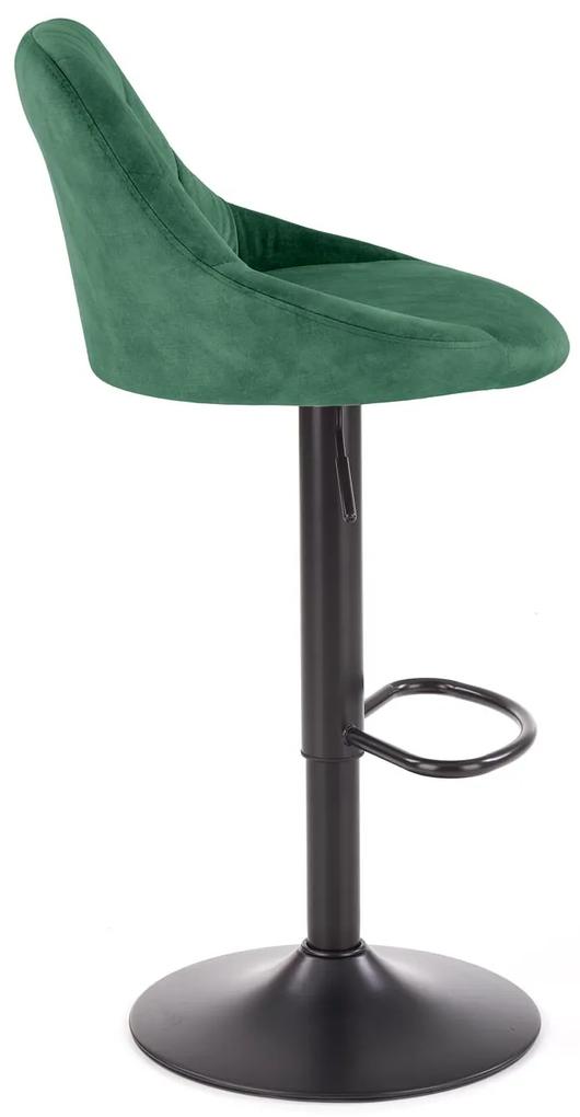 Zondo Scaun tip bar Henrietta (verde închis + negru). 1039558