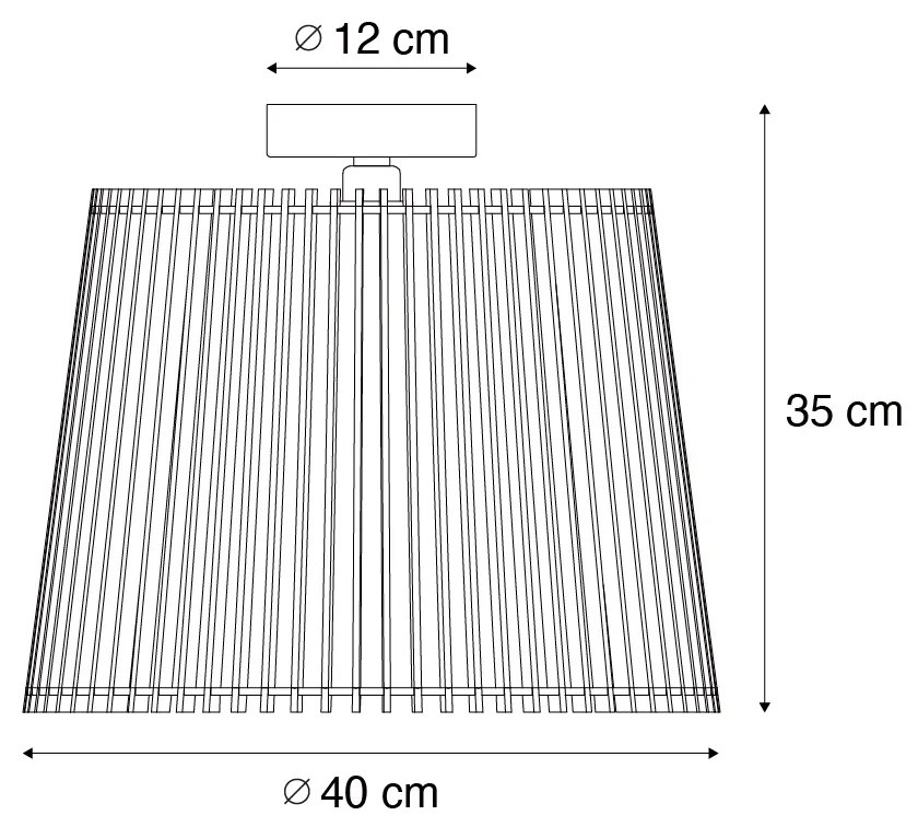 Plafoniera exterioara rustica din lemn IP44 - Jayla