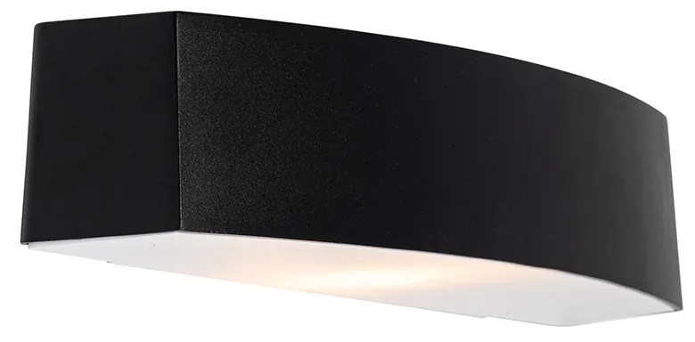 Aplică modernă de perete pentru exterior neagră IP44 - Bojan