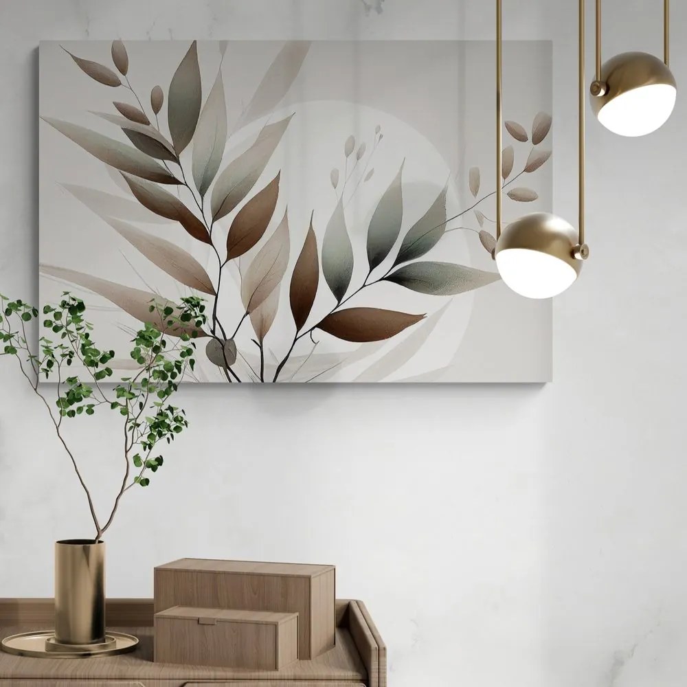 Tablou frunze minimaliste în design boho