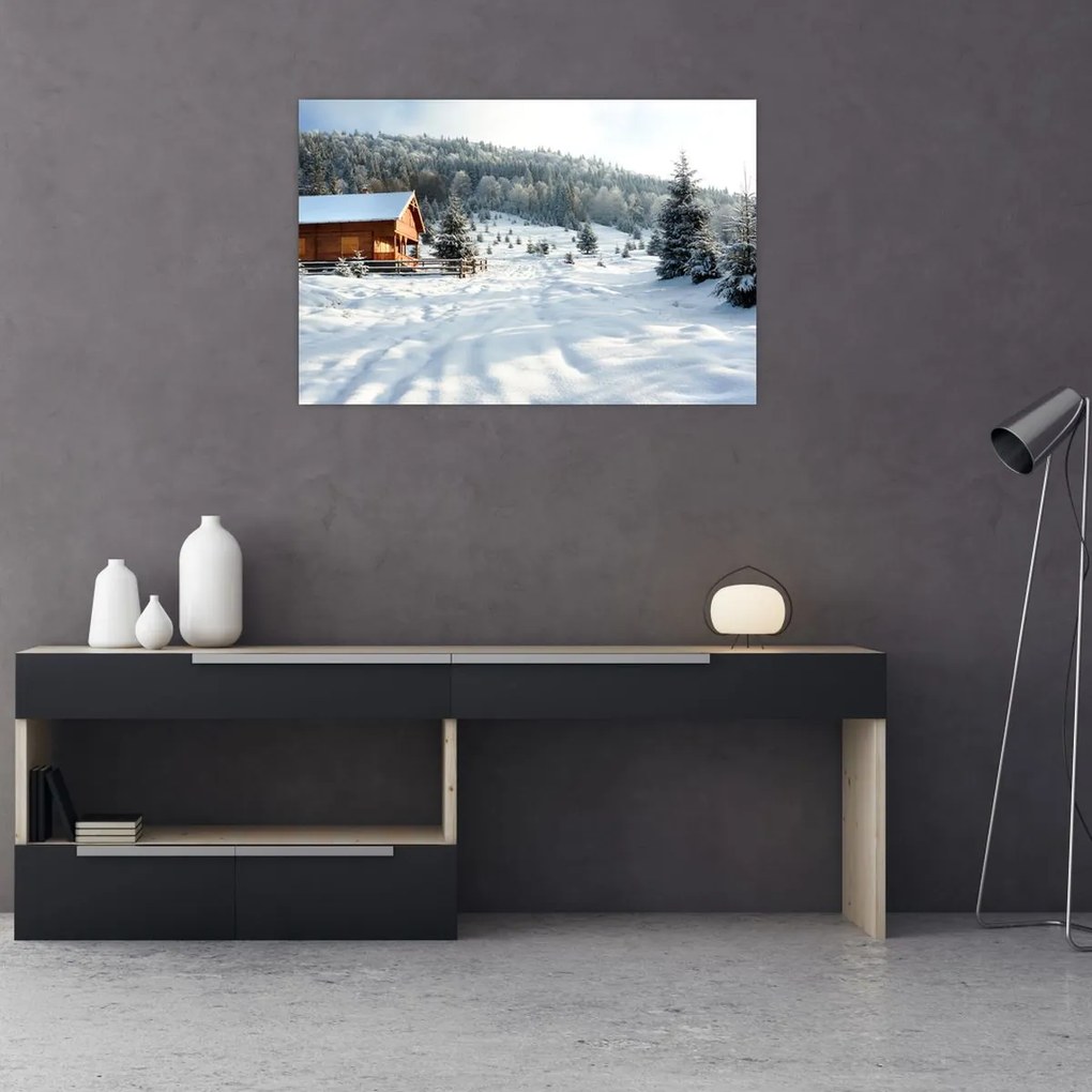 Tablou - Cabană de munte (90x60 cm)