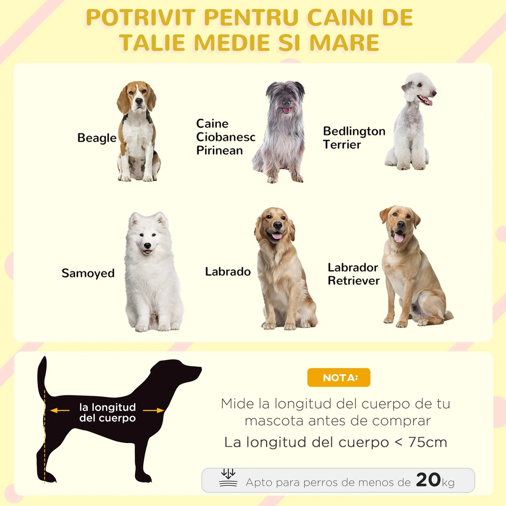 PawHut Căsuță pentru Câini din Lemn, cu Tendă de Protecție, Fereastră și Acoperiș Rabatabil, 101x66,5x70,5cm, Gri Închis | Aosom Romania