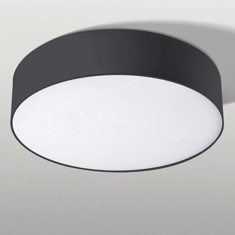 Plafoniera LED design slim MONZA R 40 4000K neagra