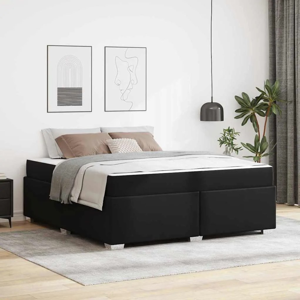 vidaXL Cadru de pat Negru 180 x 200 cm Piele artificială