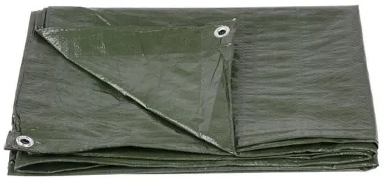 Prelata impermeabila cu inele, 3.9x4.9 m, PE, 65 g/mp, 20 mp
