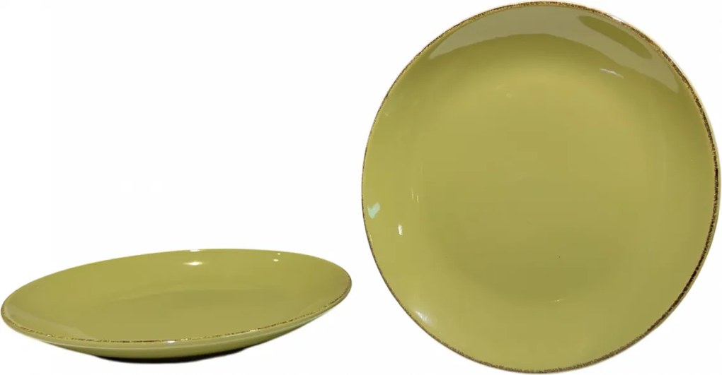 Farfurie Gresie 26cm HOME Verde Olive Pal, fel principal