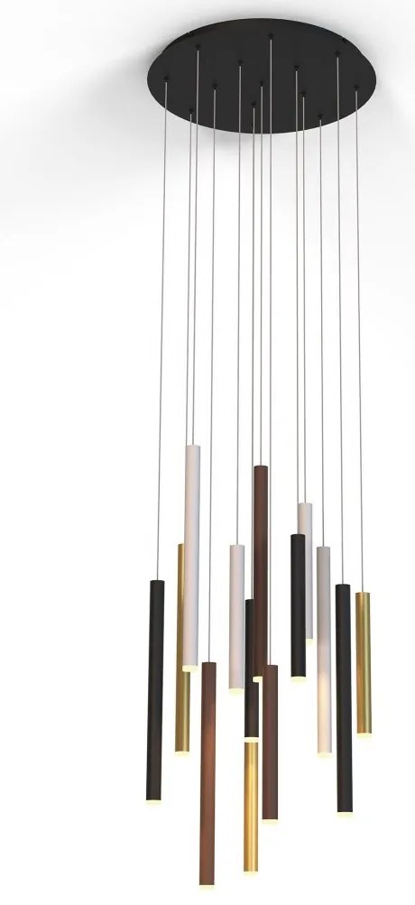 Lustra cu 14 pendule LED design modern minimalist CALA multicolor