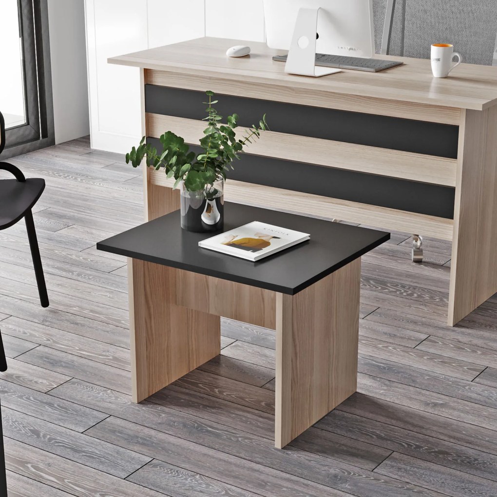 Set pentru birou Vincent 12 (stejar + negru). 1072644
