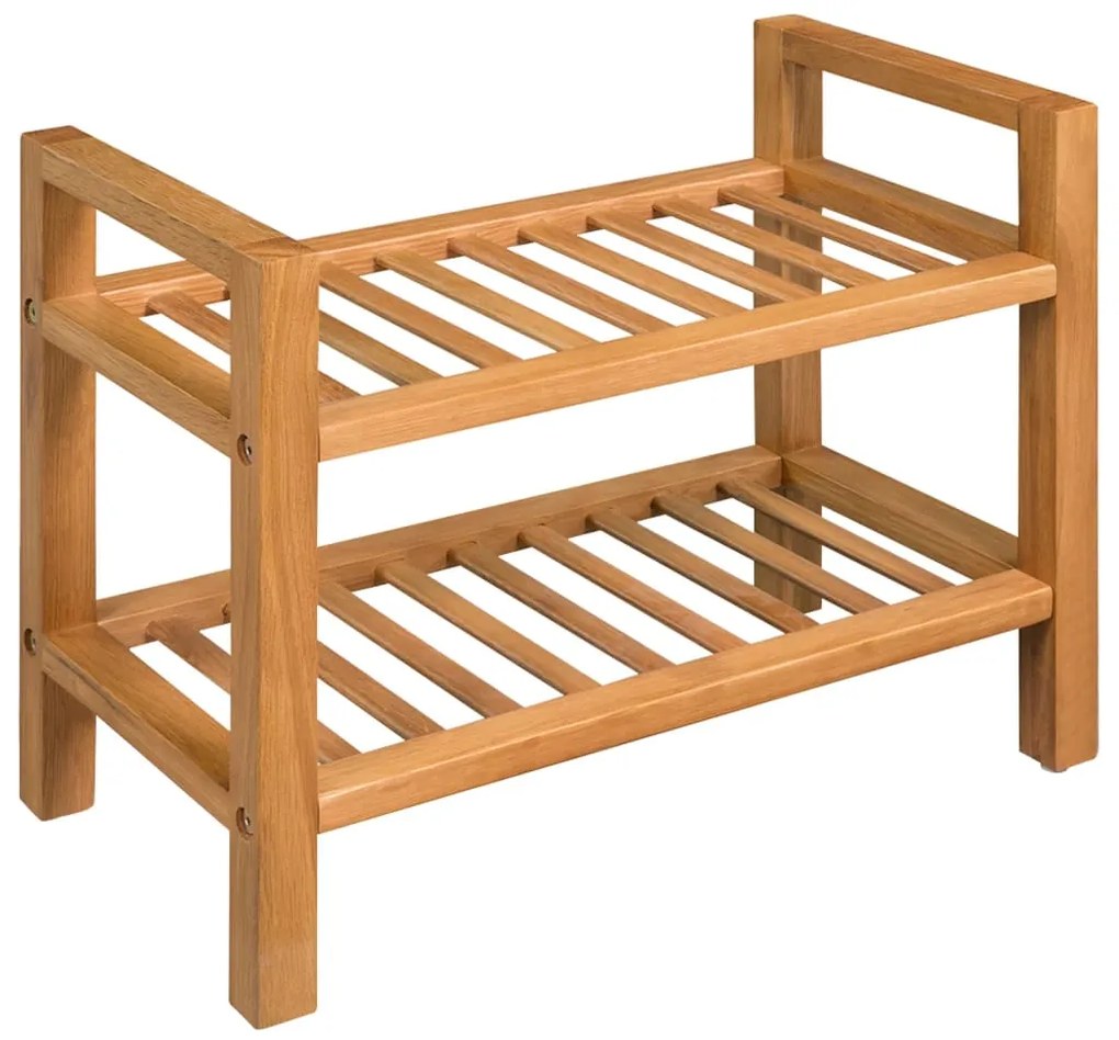 vidaXL Pantofar cu 2 rafturi, 50x27x40 cm, lemn masiv de stejar