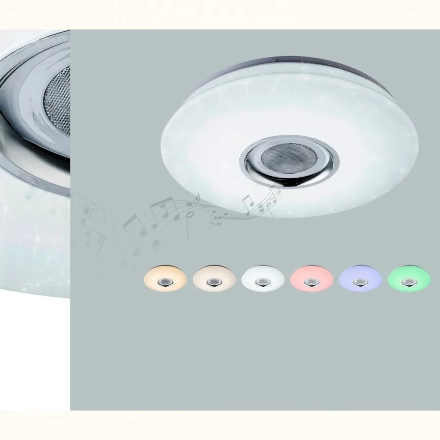 Plafoniera dimabila cu LED RGB, difuzor si telecomanda, diametru 40cm, NICOLE 41329-18 GL
