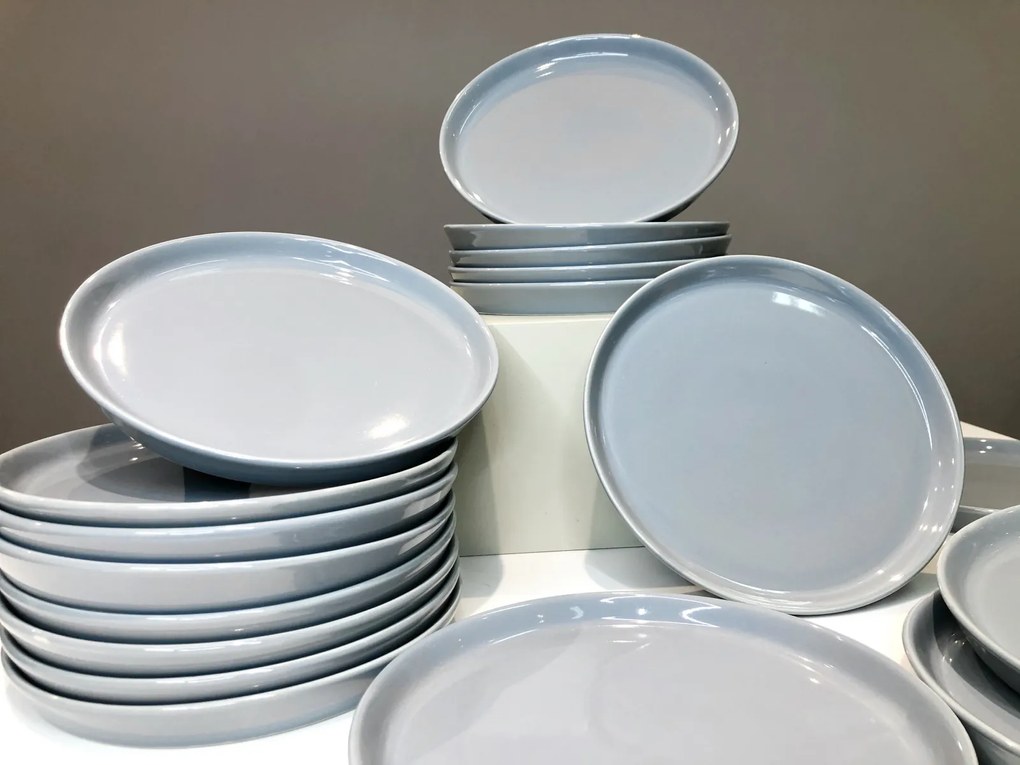 Farfurie Mare Nebula (Gri-Albastru 26cm)