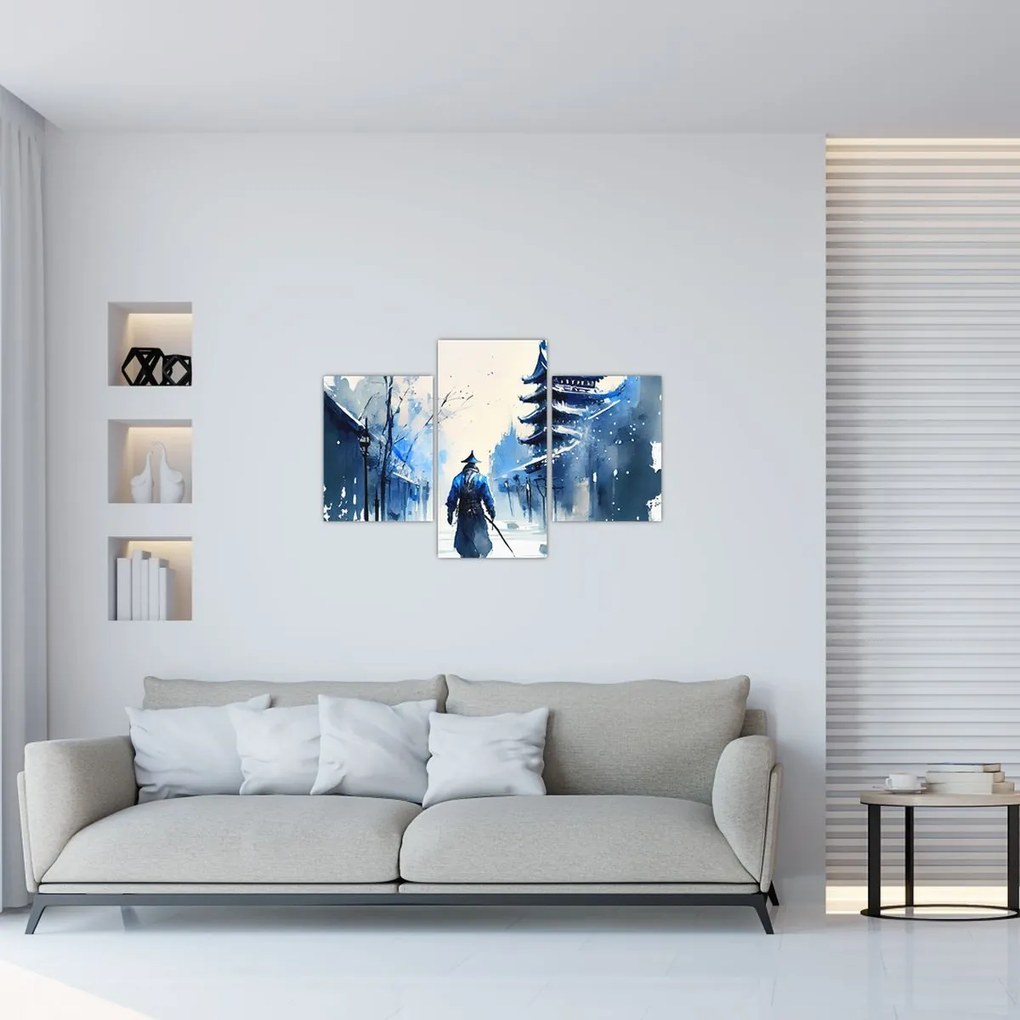 Tablou - Samurai, aquarel (90x60 cm)