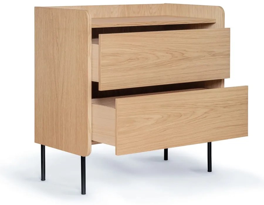 Comodă înaltă cu aspect de lemn de stejar 80x82 cm Wrap – Bonami Selection