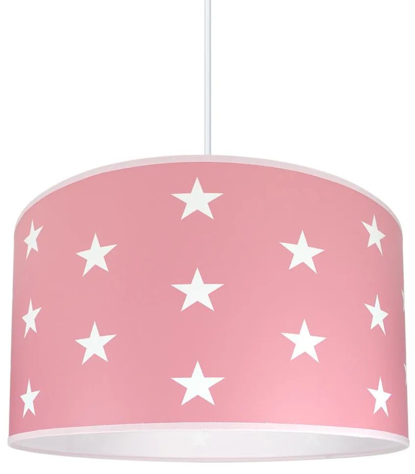 Lampa copii STARS PINK 1xE27/60W/230V