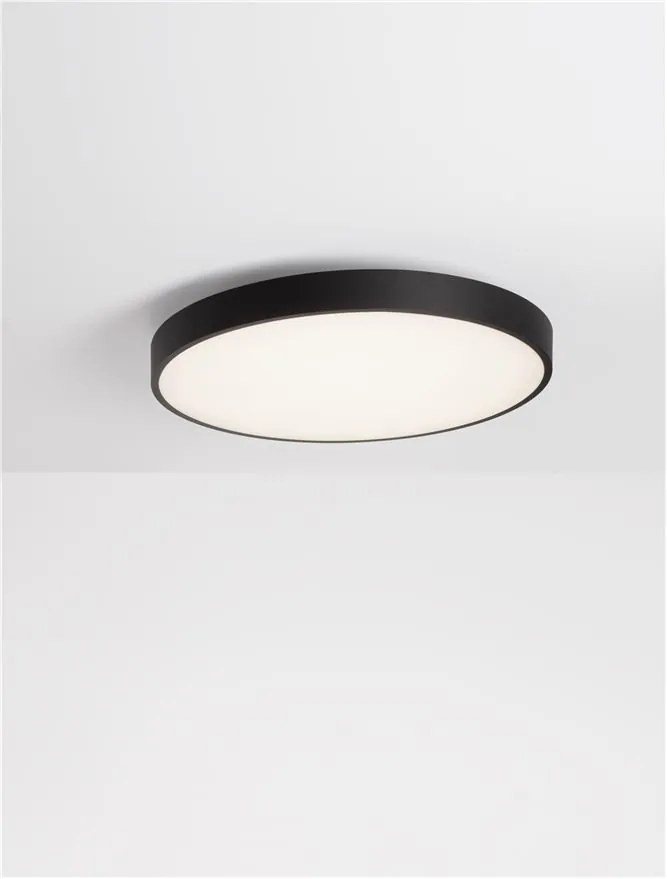 Plafoniera LED moderna design slim PERFECT 40cm negru 3000K Dimmable