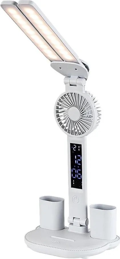 Rabalux NOVILO 74030 - Lampă de birou LED reglabilă cu ventilator, LED 7W/5V