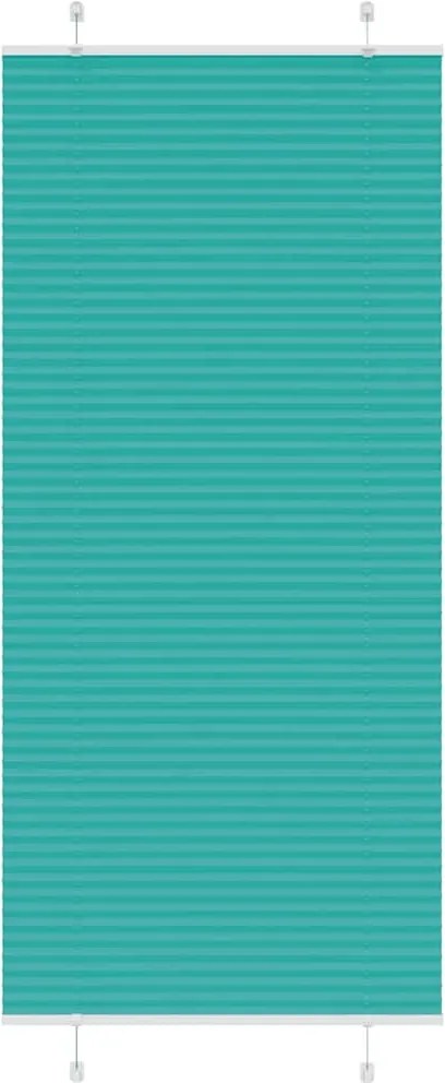 vidaXL Jaluzea plisată verde petrol 90x200 cm Lățime țesătură 89,4 cm