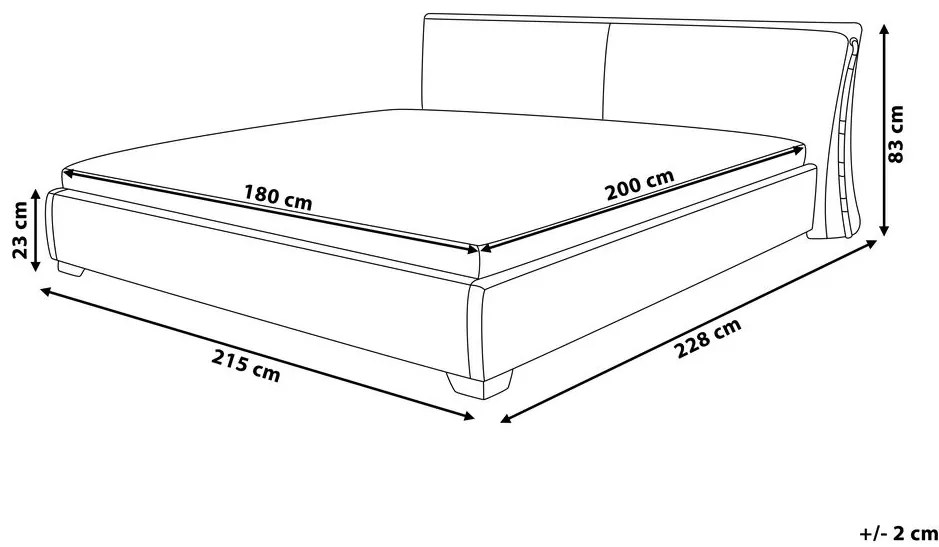 Pat matrimonial 180 cm PARNAS (cu somieră) (auriu). 1007423