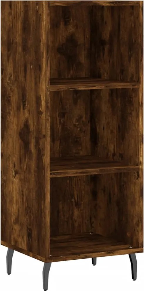 vidaXL Servantă, stejar fumuriu, 34,5x32,5x90 cm, lemn prelucrat