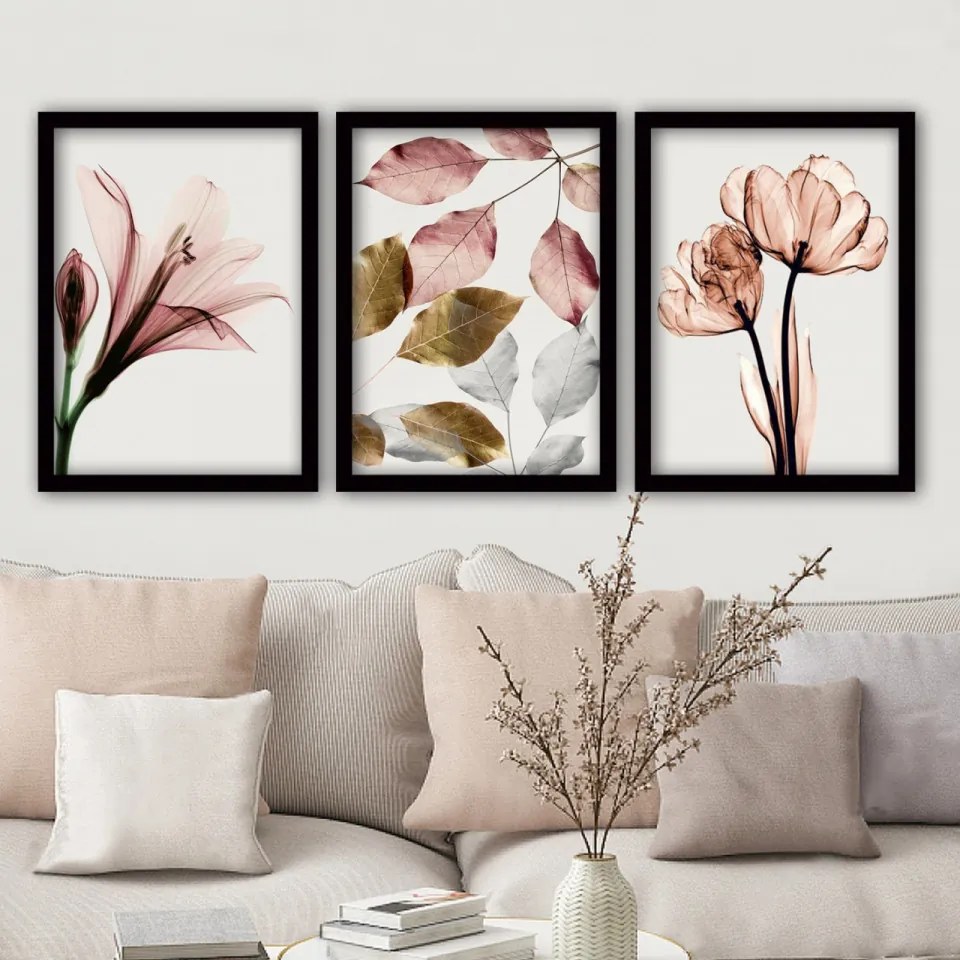 Set 3 Picturi Decorative 3SC194, 35x45 cm, MDF