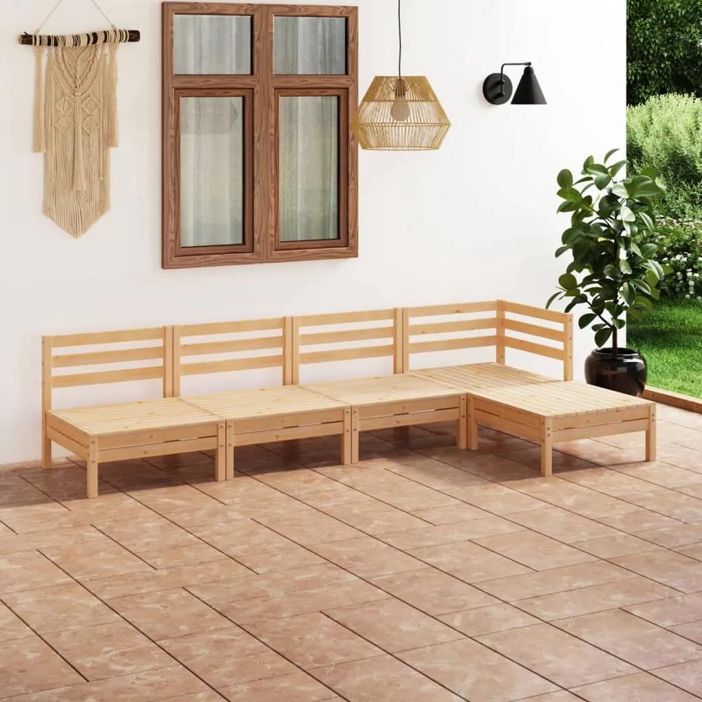 3082657 vidaXL Set mobilier de grădină, 5 piese, lemn masiv de pin