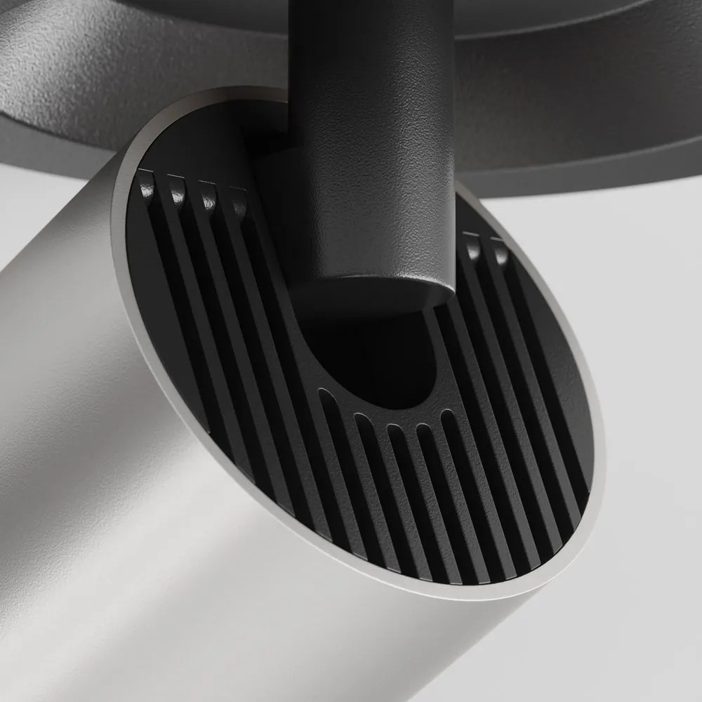 Spot incastrabil design tehnic Focus S negru, argintiu