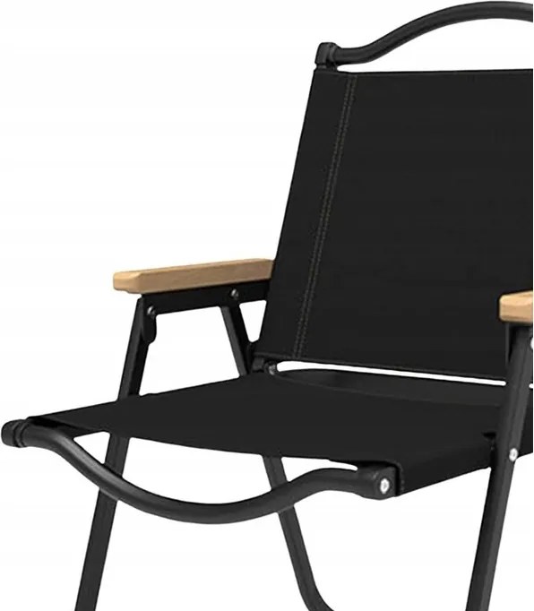 Scaun pliabil pentru drumeții cu capacitate de 130 kg - negru