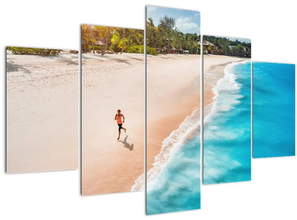 Tablou - Fuga pe plajă (150x105 cm)