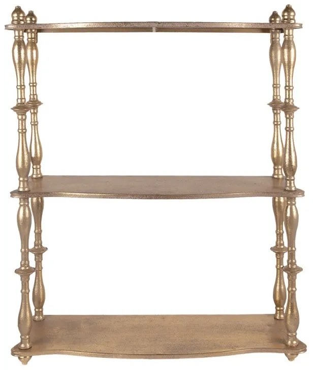 Etajera aurie, din metal, aspect vintage, Celestine