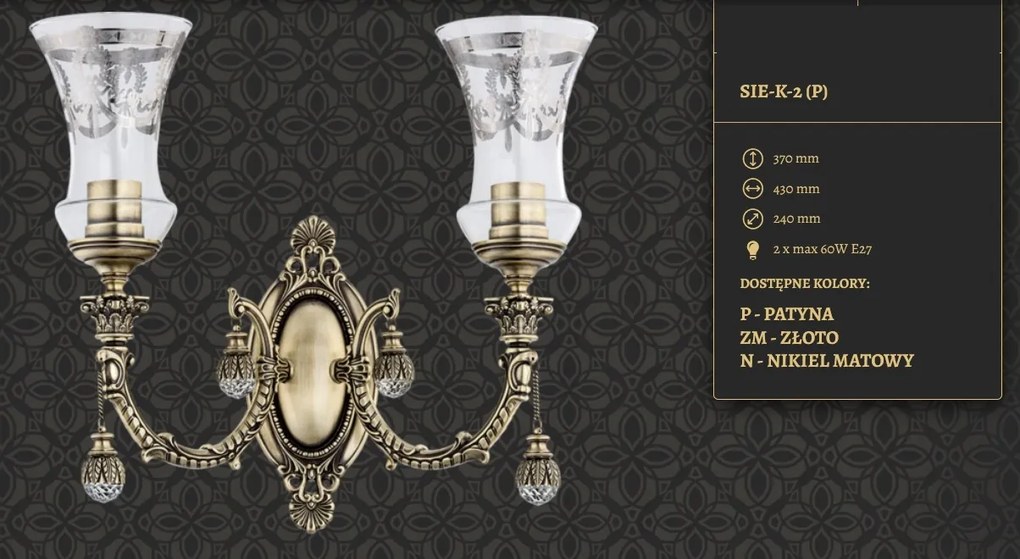 Aplica eleganta design LUX Sienna