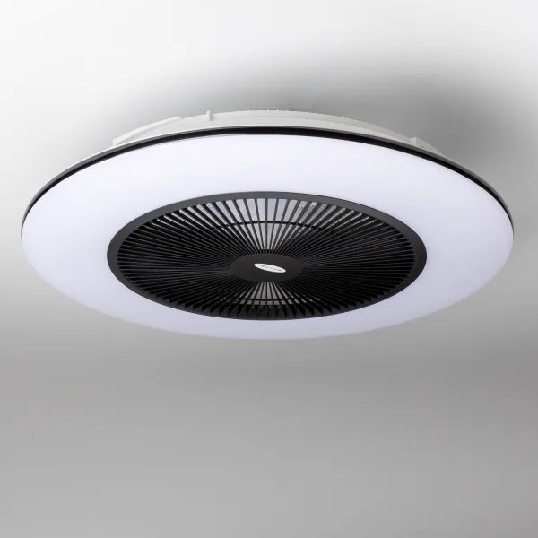 Plafonieră LED dimabilă cu ventilator Brilagi AURA LED/38W/230V negru + telecomandă