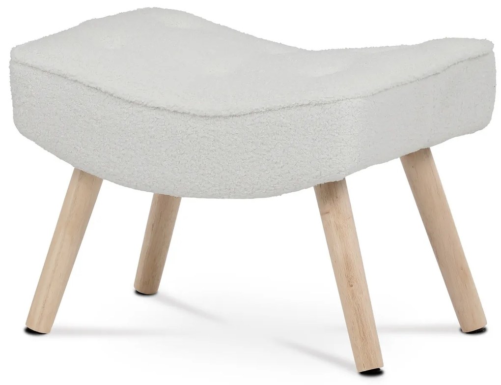 Taburet Bouclé WT2, alb