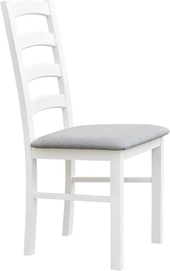 Scaun lemn masiv Linea cu Șezut Tapitat Model L1 L 43 x A 44 x H 94 cm - Crem