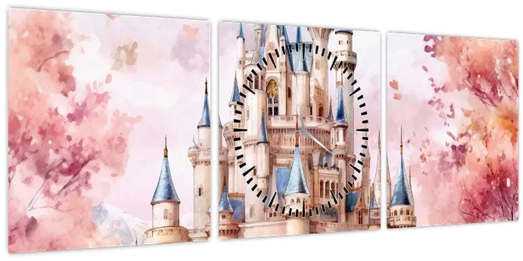 Tablou - Castel de basm (cu ceas) (90x30 cm)