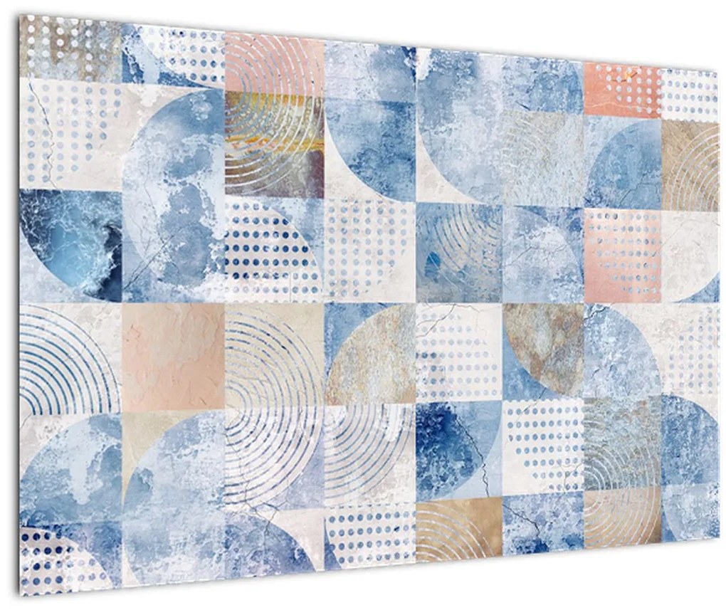 Tablou - figuri geometrice pe perete (90x60 cm)