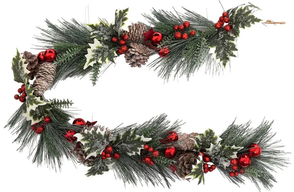 Ghirlandă naturală cu conuri, 100 cm