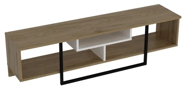 Comoda TV Asal (150) - Oak, Alb, Negru