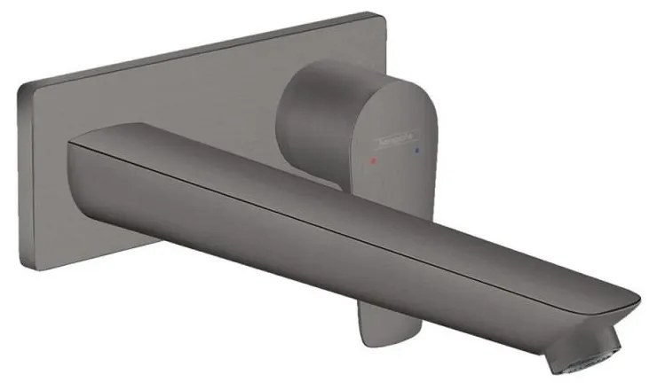 Baterie lavoar incastrata Hansgrohe Talis E pipa 22.5 cm negru - crom periat