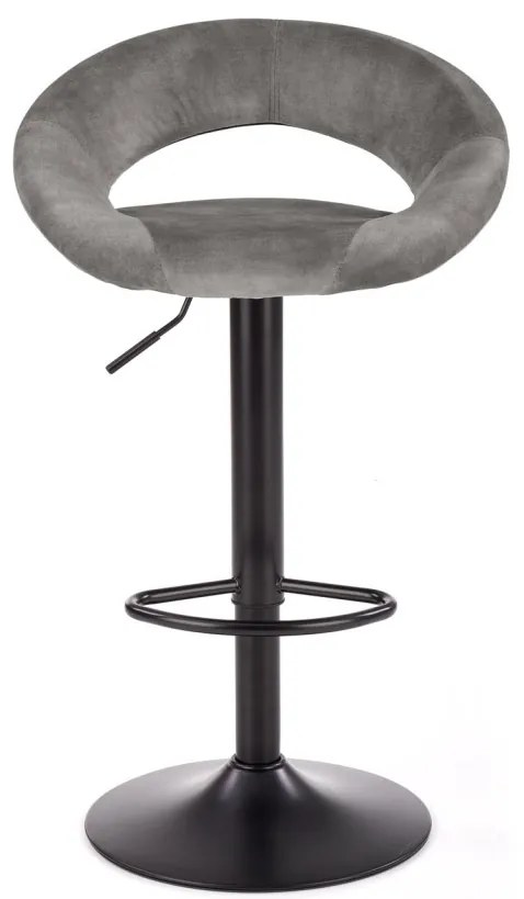 Scaun de bar H102 velvet gri