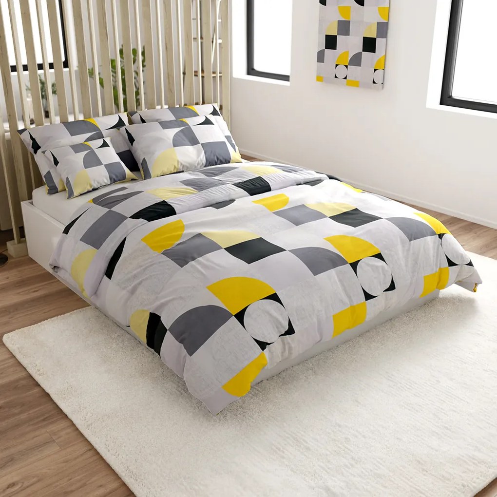 Lenjerie de pat din bumbac Renforce GEOMETRIES colorat Dimensiune lenjerie de pat: 70 x 90 cm | 140 x 200 cm