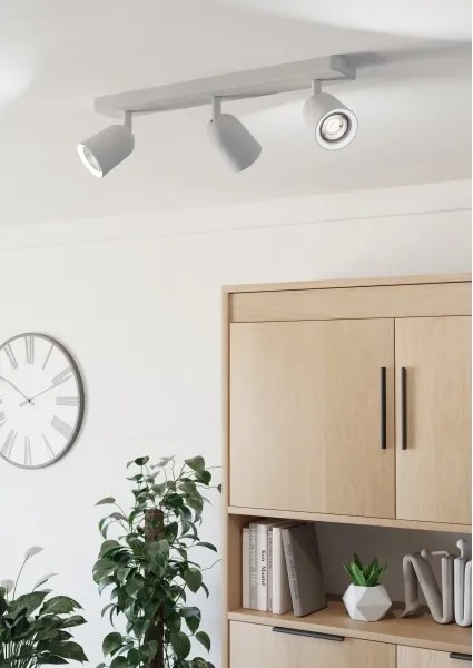 Eglo 901947 - Plafonieră CAMALDOLI cu 3 spoturi GU10, 10W, 230V, alb