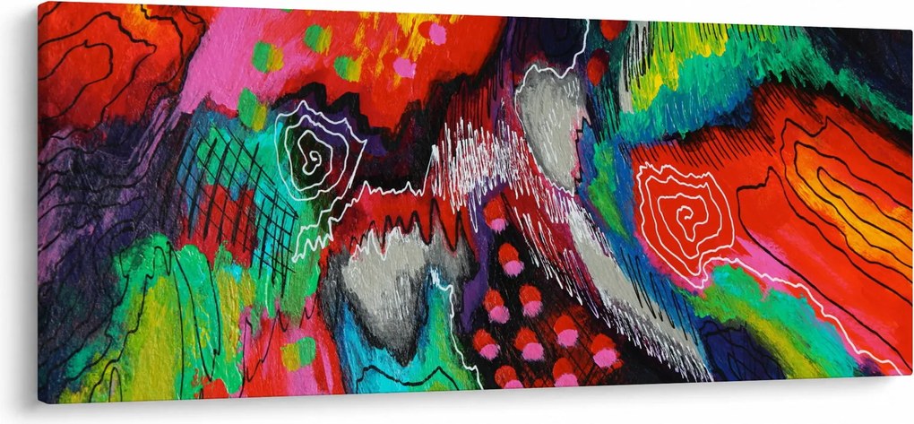 Tablou abstract - culori (120x50 cm)