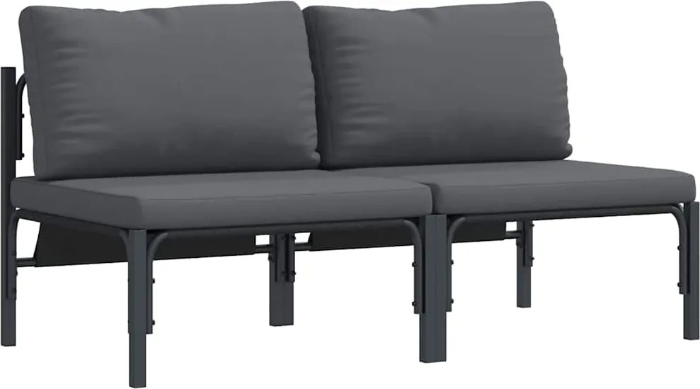 vidaXL Mobilier pentru Exterior 2 pcs Antracit 80 x 80 x 71 cm Oțel