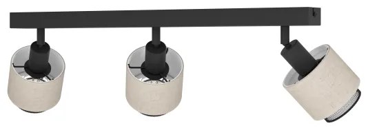 Aplică Eglo 43658 ROSLEY 3xE14/40W/230V negru/bej