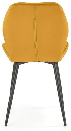 Scaun K453 velvet mustariu