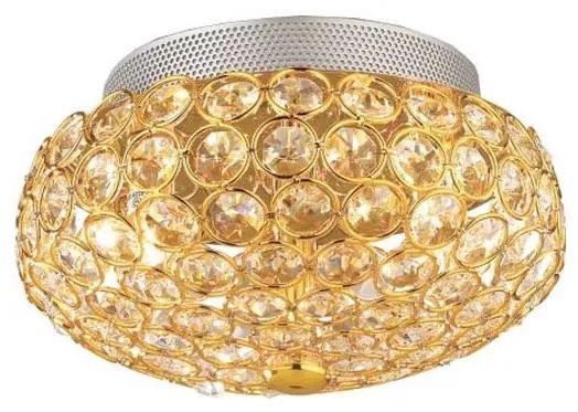 Plafonieră LED de cristal Ideal Lux KING 3xG9/3W/230V d. 25,5 cm auriu