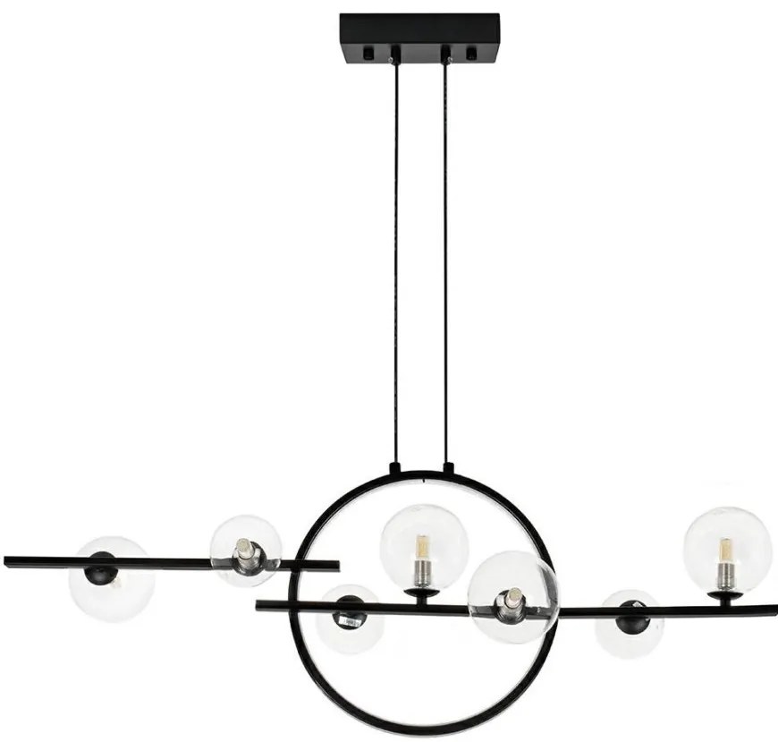 Lustra moderna cu 7 de surse de lumina si LED LINEA TWIN 90
